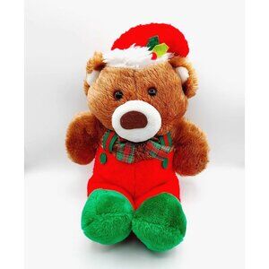 RENNOC Vintage Santa Bear Plush 1987 Santa's Best Stuffed Animal 20"